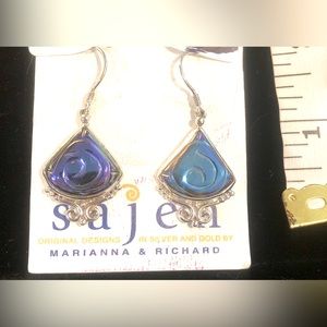 Sajen Handcrafted Sterling Silver Druzy Earrings